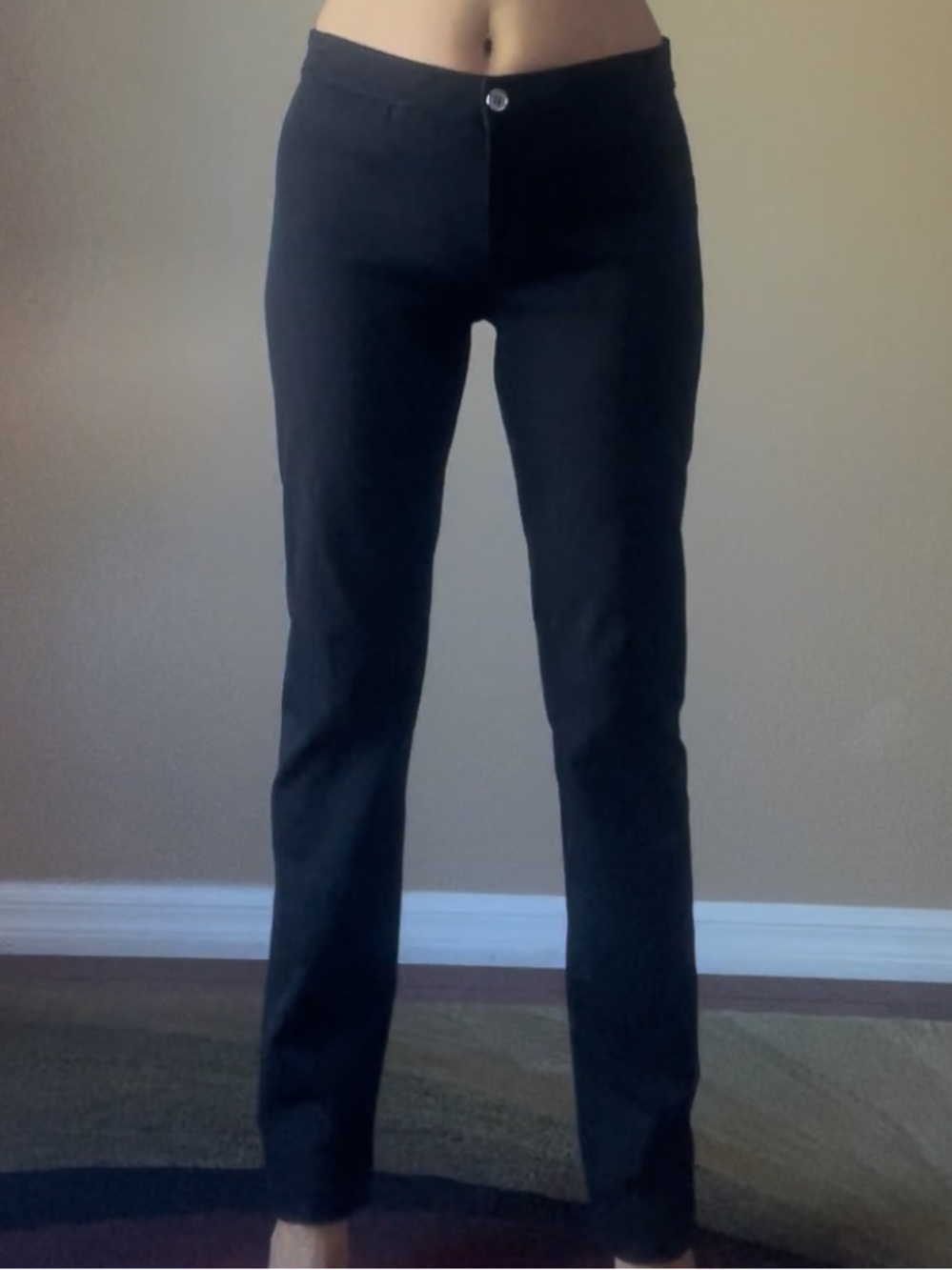 Lauren Ralph Lauren Black stretch Slim Straight cigarette leg Pants 2/4